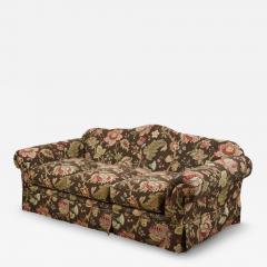 J A Schumacher English Roll Arm Camelback Schumacher Darsy Tree of Life Down Sofa Settee - 4288341