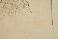 J A Van de Velde J A Van de Velde Jongedame Charcoal on Paper Belgium 1950s - 4677198