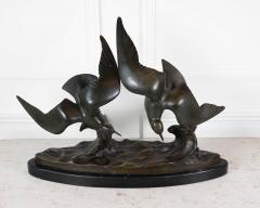 J B L onard J B L onard Two Seagulls in Flight Art Deco Bronze Sculpture - 4737360