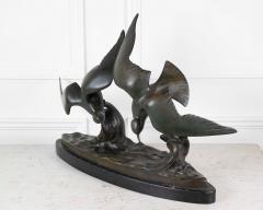 J B L onard J B L onard Two Seagulls in Flight Art Deco Bronze Sculpture - 4737373