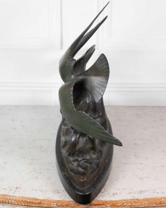 J B L onard J B L onard Two Seagulls in Flight Art Deco Bronze Sculpture - 4737384