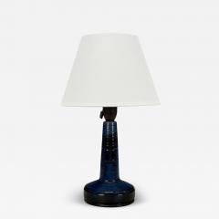 J Holstein Keramik Blue Stoneware Table Lamp Denmark 1960s - 4389315