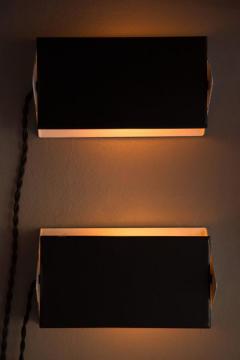 J J M Hoogervorst 1950s J J M Hoogervorst Black and White Wall Lights for Anvia - 602162