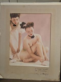J Kempe Early Carbro Color Photograph of Ballerinas inscribed to Frank Farrell J Kempe - 4479421