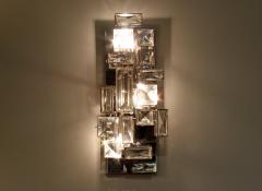 J L Lobmeyr Fine and Rare Sconce with Faceted Crystals by Lobmeyr - 198740