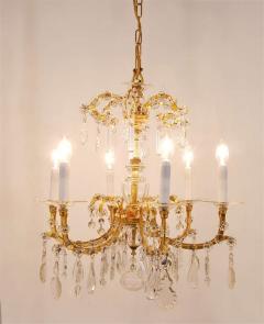 J L Lobmeyr Lobmeyr Baroque Maria Theresia Parlor Chandelier Crystal Glass Vienna 1940s - 4040233
