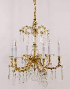 J L Lobmeyr Lobmeyr Baroque Maria Theresia Parlor Chandelier Crystal Glass Vienna 1940s - 4040241