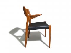 J L M llers M belfabrik Niels Otto Moller Model 55 Teak Arm Chairs for J L Moller - 3432316