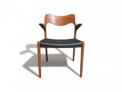 J L M llers M belfabrik Niels Otto Moller Model 55 Teak Arm Chairs for J L Moller - 3432324