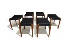 J L M llers M belfabrik Six Niels Moller for JL Moller 80A Teak Stacking Stool Benches - 4542335