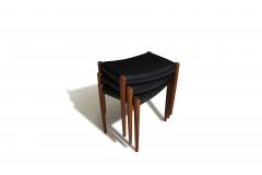 J L M llers M belfabrik Six Niels Moller for JL Moller 80A Teak Stacking Stool Benches - 4542338