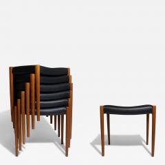 J L M llers M belfabrik Six Niels Moller for JL Moller 80A Teak Stacking Stool Benches - 4544294