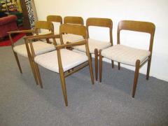 J L M llers M belfabrik Wonderful Set of Six J L Moller Teak Dining Chairs Danish Mid Century Modern - 1843420