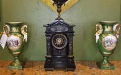 J Marti et Cie 19th Century French Slate Bronze Clock by Marti - 1708196