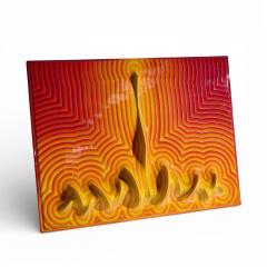 J McCarthy Mid Century 1976 Strawberry Fields Large Fiberglass Wall Art - 4461693