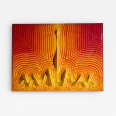 J McCarthy Mid Century 1976 Strawberry Fields Large Fiberglass Wall Art - 4463890