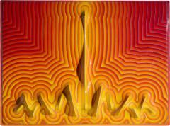 J McCarthy Mid Century 1976 Strawberry Fields Large Fiberglass Wall Art - 4463911