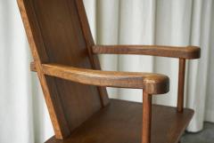 J R Hoogezand Traditional Vernacular Armchair in Oak The Netherlands 1930s - 4528540