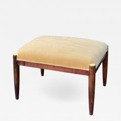 J Robert Scott J Robert Scott Art Deco Mahogany Mohair Ottoman Bench - 1894237