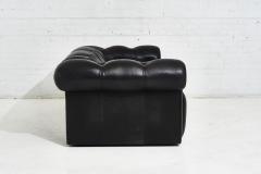 J Robert Scott J Robert Scott Black Leather Chesterfield Tufted Sofa - 1943196