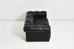 J Robert Scott J Robert Scott Black Leather Chesterfield Tufted Sofa - 1943197