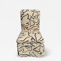 J Robert Scott J Robert Scott Modern Designer Slipper Chair W Abstract Fabric - 4307008