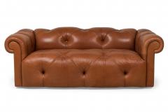 J Robert Scott J Robert Scott Pair of American Tufted Brown Leather Chesterfield Sofa - 4274972