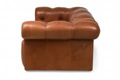 J Robert Scott J Robert Scott Pair of American Tufted Brown Leather Chesterfield Sofa - 4274973