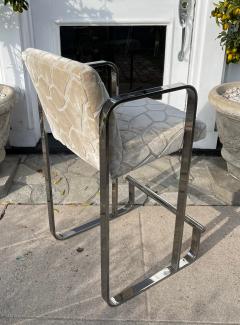 J Robert Scott J Robert Scott Silk Velvet Chrome Modern Bar Stool - 2336063