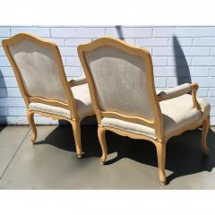 J Robert Scott Pair of J Robert Scott Villa Fauteul Suede Leather Arm Chairs - 4707413