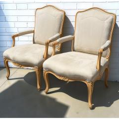 J Robert Scott Pair of J Robert Scott Villa Fauteul Suede Leather Arm Chairs - 4707416
