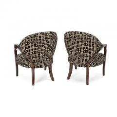 J Robert Scott Pair of Sally Sirkin Lewis for J Robert Scott Art Deco Macassar Fauteuil - 3432932