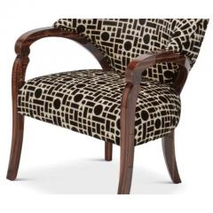 J Robert Scott Pair of Sally Sirkin Lewis for J Robert Scott Art Deco Macassar Fauteuil - 3432937