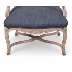J Robert Scott Set of 8 J Robert Scott Regency Style Gray Flannel Fauteuil Dining Chairs - 4342692