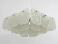 J T Kalmar Huge J T Kalmar Square Chandelier with Frosted Ice Glass Panels Austria 1960s - 4041492