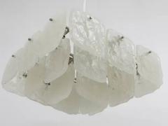 J T Kalmar Huge J T Kalmar Square Chandelier with Frosted Ice Glass Panels Austria 1960s - 4041521