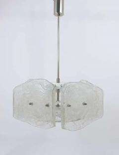 J T Kalmar J T Kalmar Mid Century Frosted Glass Chandelier Austria 1960s - 4041407