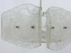 J T Kalmar J T Kalmar Mid Century Frosted Glass Chandelier Austria 1960s - 4041409