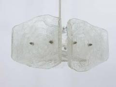 J T Kalmar J T Kalmar Mid Century Frosted Glass Chandelier Austria 1960s - 4041421