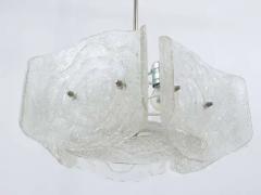 J T Kalmar J T Kalmar Mid Century Frosted Glass Chandelier Austria 1960s - 4041438