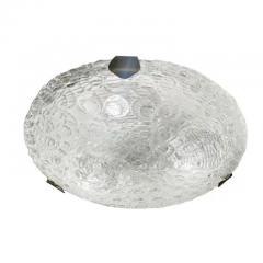 J T Kalmar J T Kalmar Patterned Convex Glass Flush Mount 1960s - 3871073