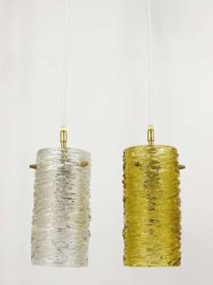 J T Kalmar Mid Century J T Kalmar Modernist Glass Tube Brass Pendant Lamp Austria 1950s - 4041440
