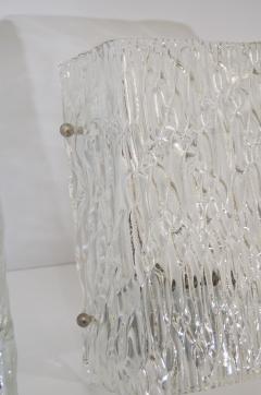 J T Kalmar Pair of Kalmar Ice Glass Sconces Two Pairs Available  - 162223