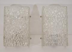 J T Kalmar Pair of Kalmar Ice Glass Sconces Two Pairs Available  - 162226