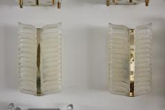 J T Kalmar Pair of Kalmar Leaf Panel Sconces - 202218