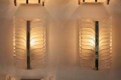J T Kalmar Pair of Kalmar Leaf Panel Sconces - 202219