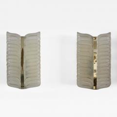 J T Kalmar Pair of Kalmar Leaf Panel Sconces - 202739