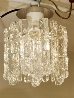 J T Kalmar Petite Kalmar Ice Glass Flush Mounted Pendant - 159882