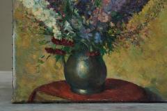 J Verhoeven Bouquet Oil on Canvas Early 20th Century - 4677366