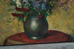 J Verhoeven Bouquet Oil on Canvas Early 20th Century - 4677417